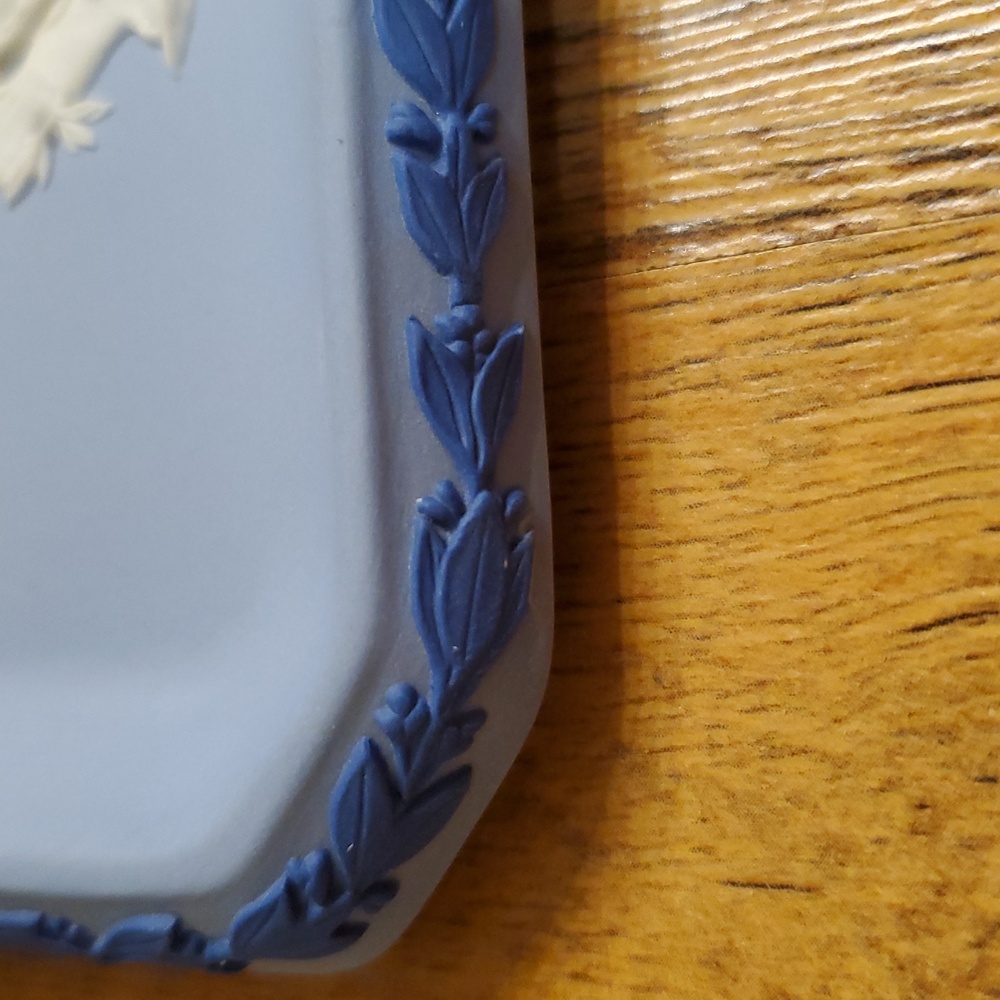 Wedgwood Jasperware Trinket‎ Tray With Wedgwood Blue & Portland Blue Myth Relief - Picture 2 of 8